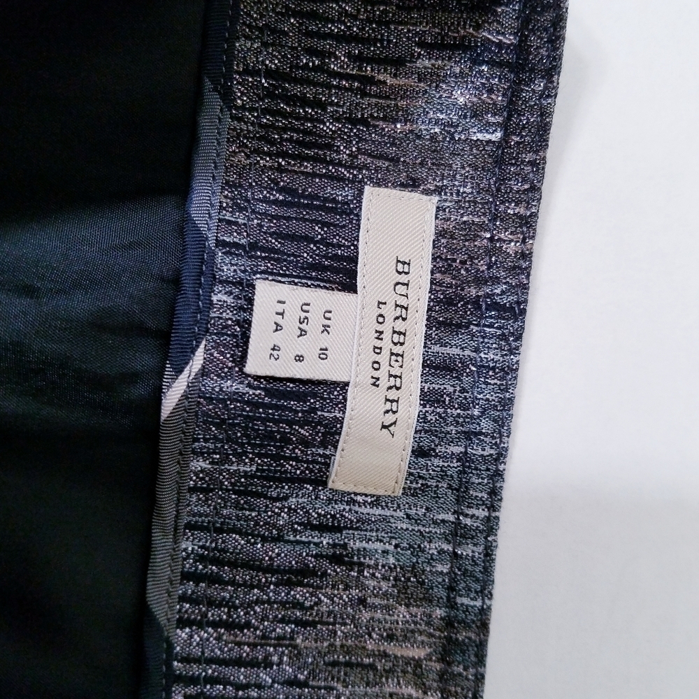 Burberry | Evening‎ Metallic Flare Skirt, size 8 - Picture 9 of 11